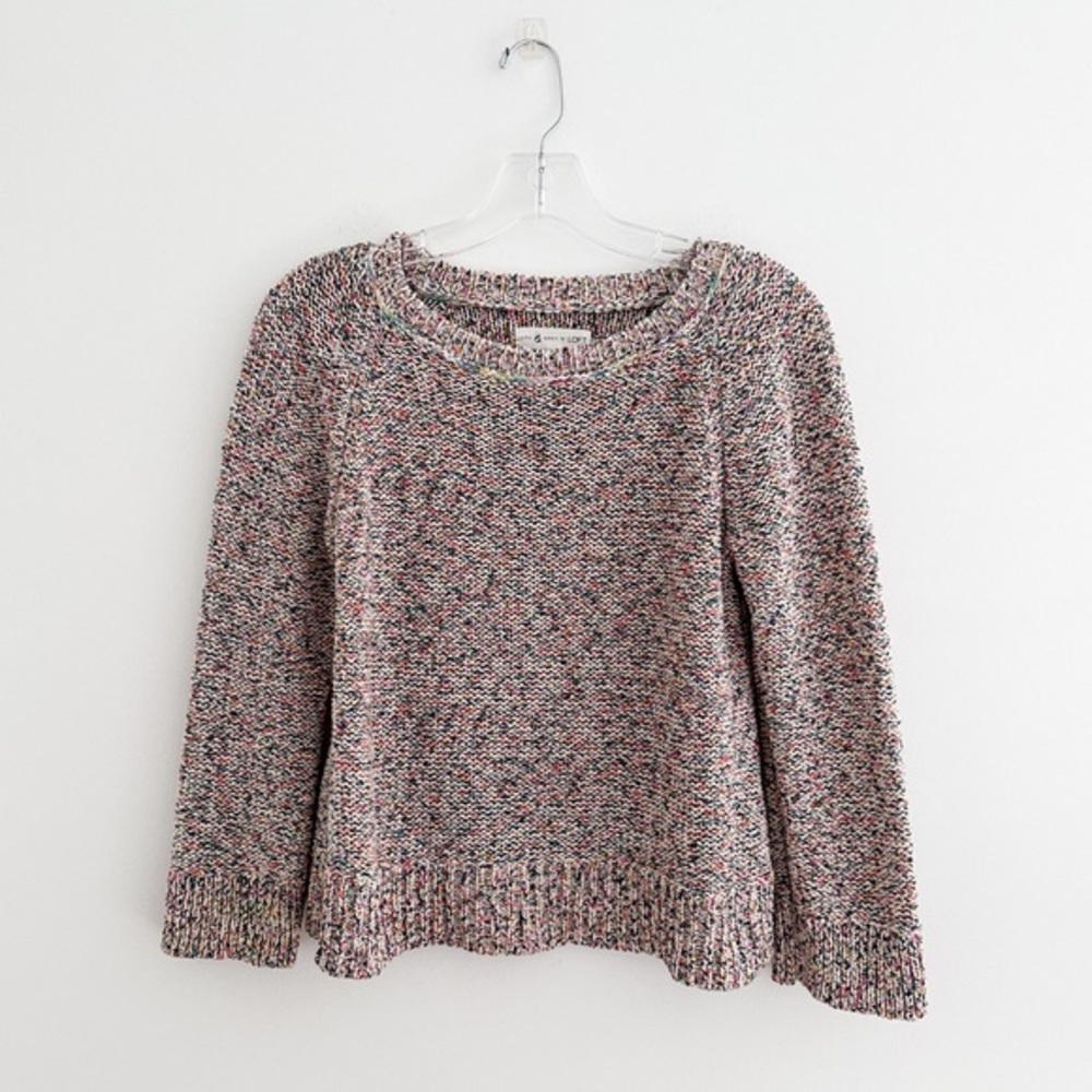 Lou & Grey for LOFT Multicolor Marled Chunky Knit Sweater Size XS